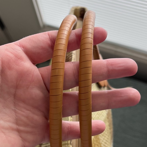 Etienne Aigner Straw Woven Butterfly Purse Plaid  GUC - Picture 7 of 12